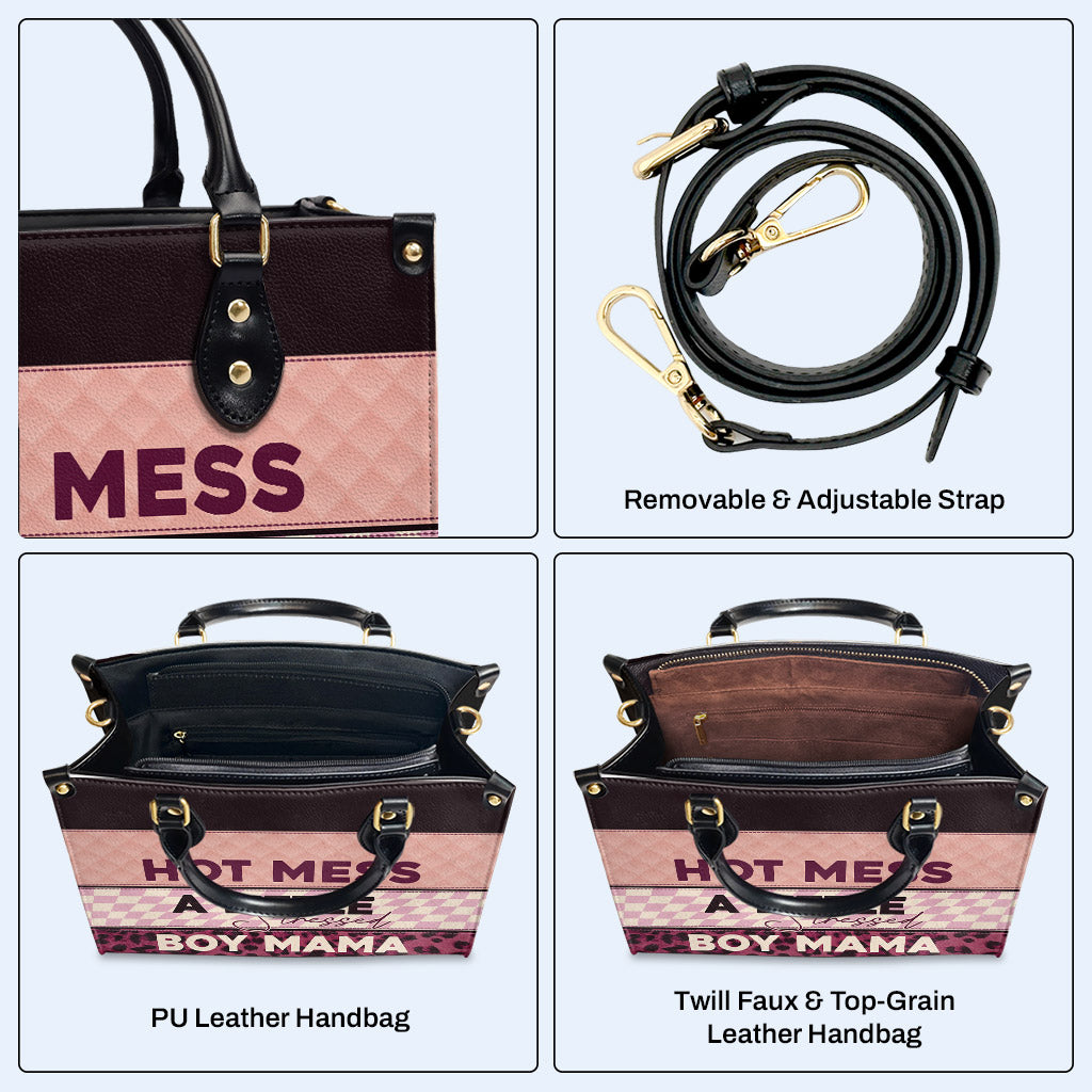 Sac à main en cuir personnalisé - Hot Mess A Little Stressed - MM05