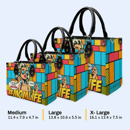 Ocupada haciendo cosas de mamá - Bolso de cuero personalizado - MM06