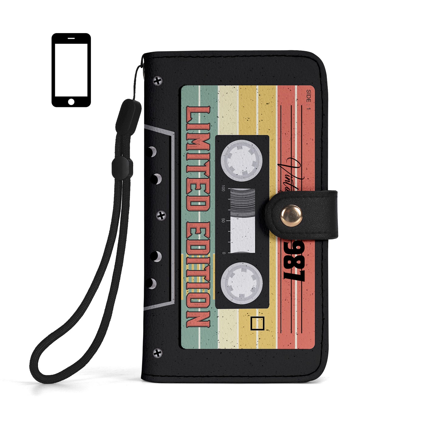 Édition limitée - Portefeuille en cuir personnalisé pour téléphone - MM08PW