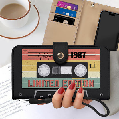 Édition limitée - Portefeuille en cuir personnalisé pour téléphone - MM08PW