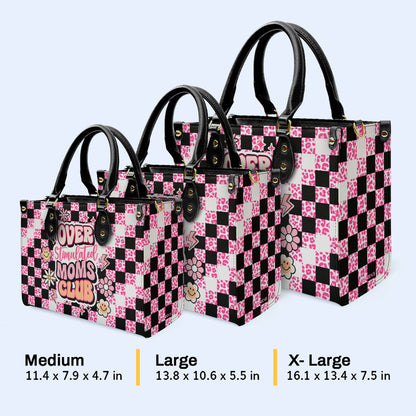 Club de mamás sobreestimuladas: bolso de mano de cuero personalizado - MM10