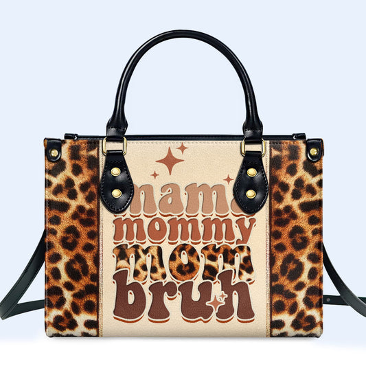 Mamá, mamá, hermana: bolso de mano de cuero personalizado - MM12