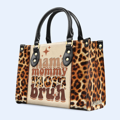 Mamá, mamá, hermana: bolso de mano de cuero personalizado - MM12