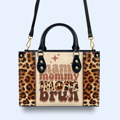 Mamá, mamá, hermana: bolso de mano de cuero personalizado - MM12