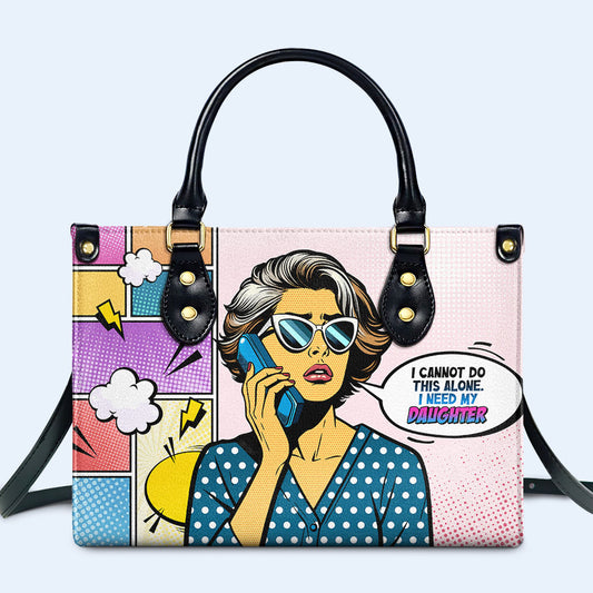 Necesito a mi hija - Bolso de mano de cuero personalizado - MM15