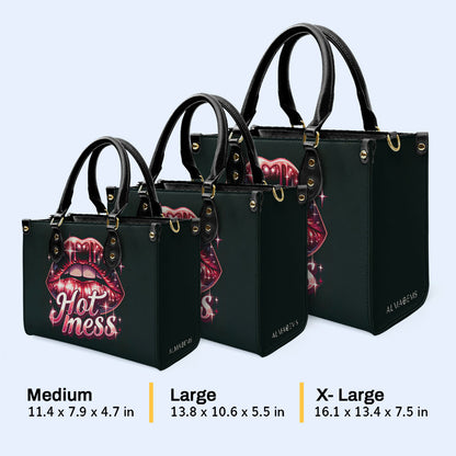 Hot Mess - Bolso de mano de cuero personalizado - MM18