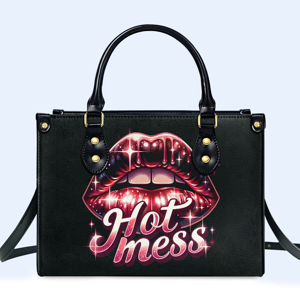 Hot Mess - Bolso de mano de cuero personalizado - MM18