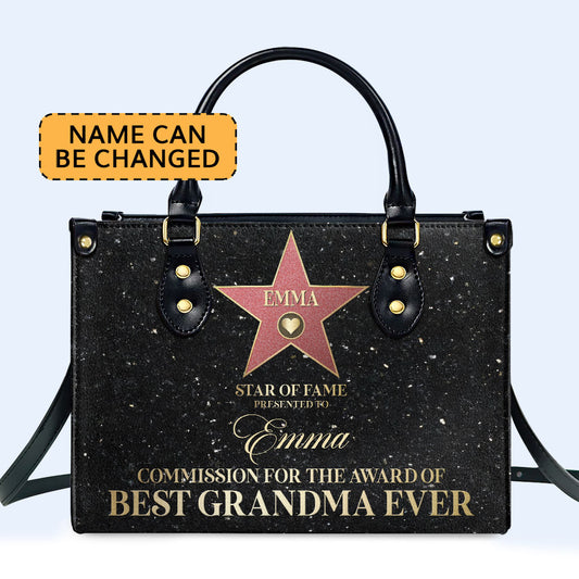 Star Of Fame - Bolso de mano de cuero personalizado - MM26
