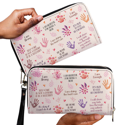 Je suis reconnaissante d'être maman - Portefeuille en cuir pour femme - MM27WL
