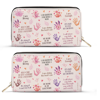 Je suis reconnaissante d'être maman - Portefeuille en cuir pour femme - MM27WL