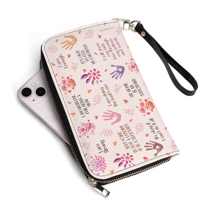 Je suis reconnaissante d'être maman - Portefeuille en cuir pour femme - MM27WL