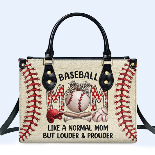 Mamá del béisbol - Bolso de mano de cuero personalizado - MM29