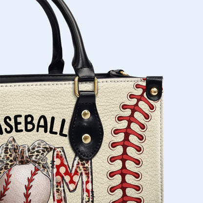 Mamá del béisbol - Bolso de mano de cuero personalizado - MM29