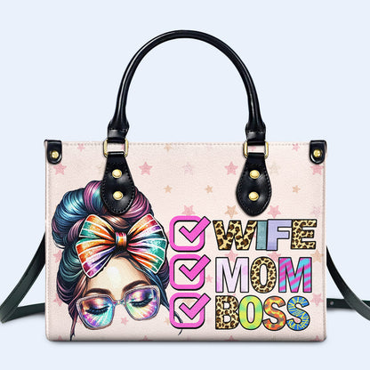 Sac à main en cuir personnalisé pour femme, maman et patronne - MM41