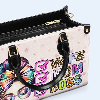 Sac à main en cuir personnalisé pour femme, maman et patronne - MM41