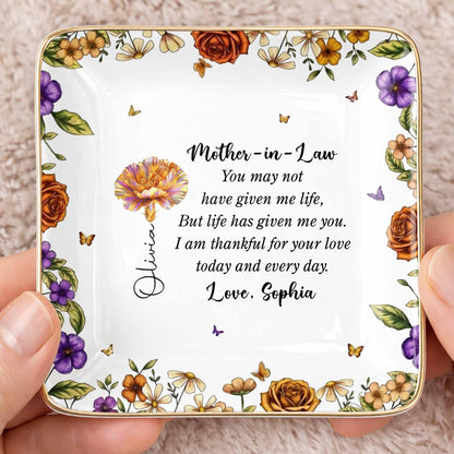 Thankful For Your Love Mother-In-Law, Flowers And Butterflies