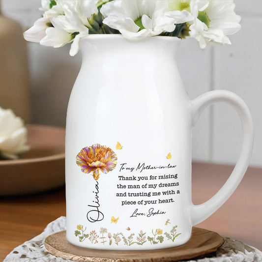 Thank You For Raising The Man Of My Dreams, Flowers And Butterflies Design