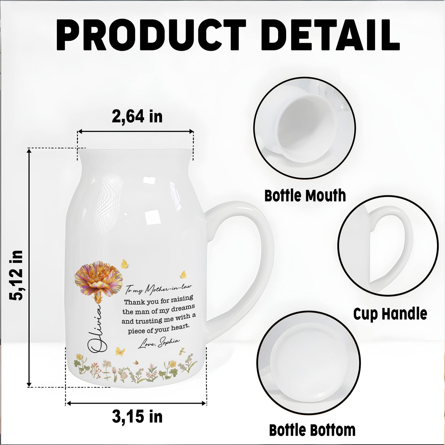 Thank You For Raising The Man Of My Dreams, Flowers And Butterflies Design