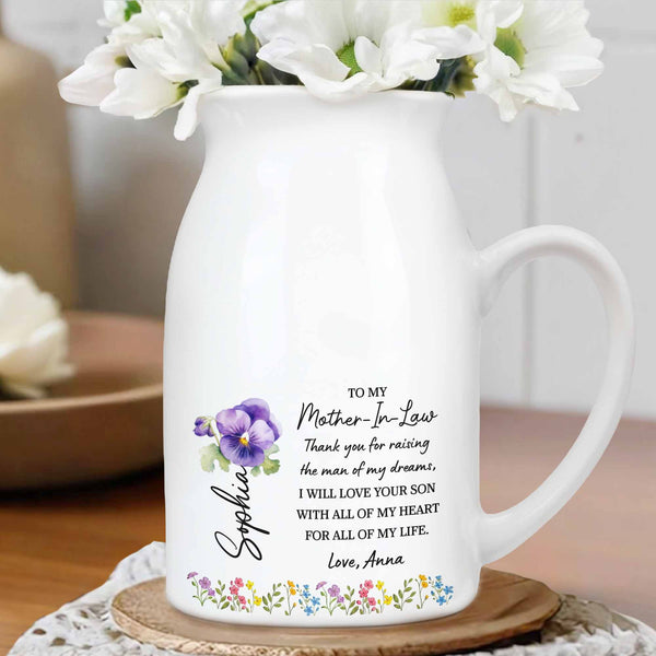 To My Mother-In-Law, Thank You, Love And Flowers