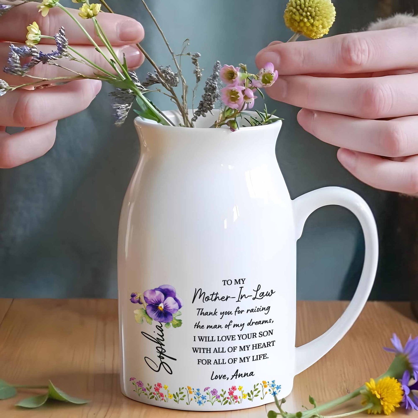 To My Mother-In-Law, Thank You, Love And Flowers