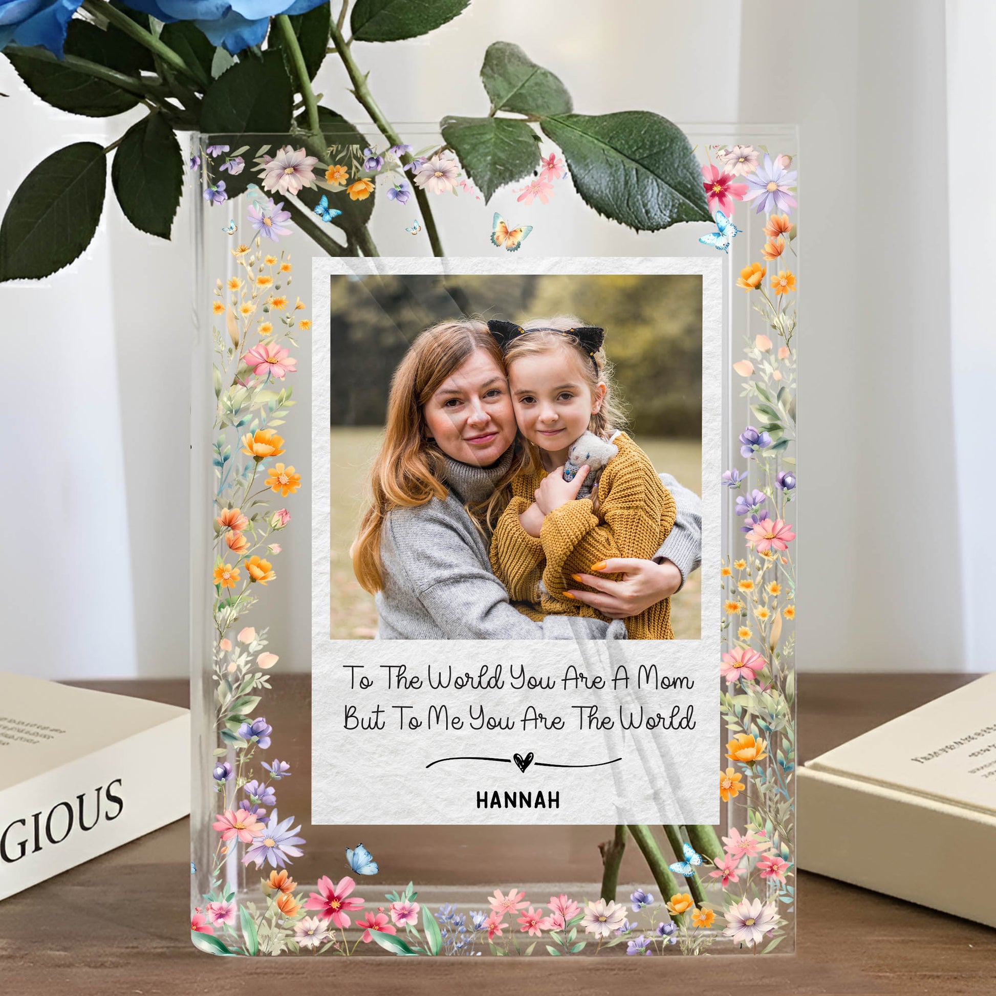 To The World You Are A Mom Flowers Butterfly Heart