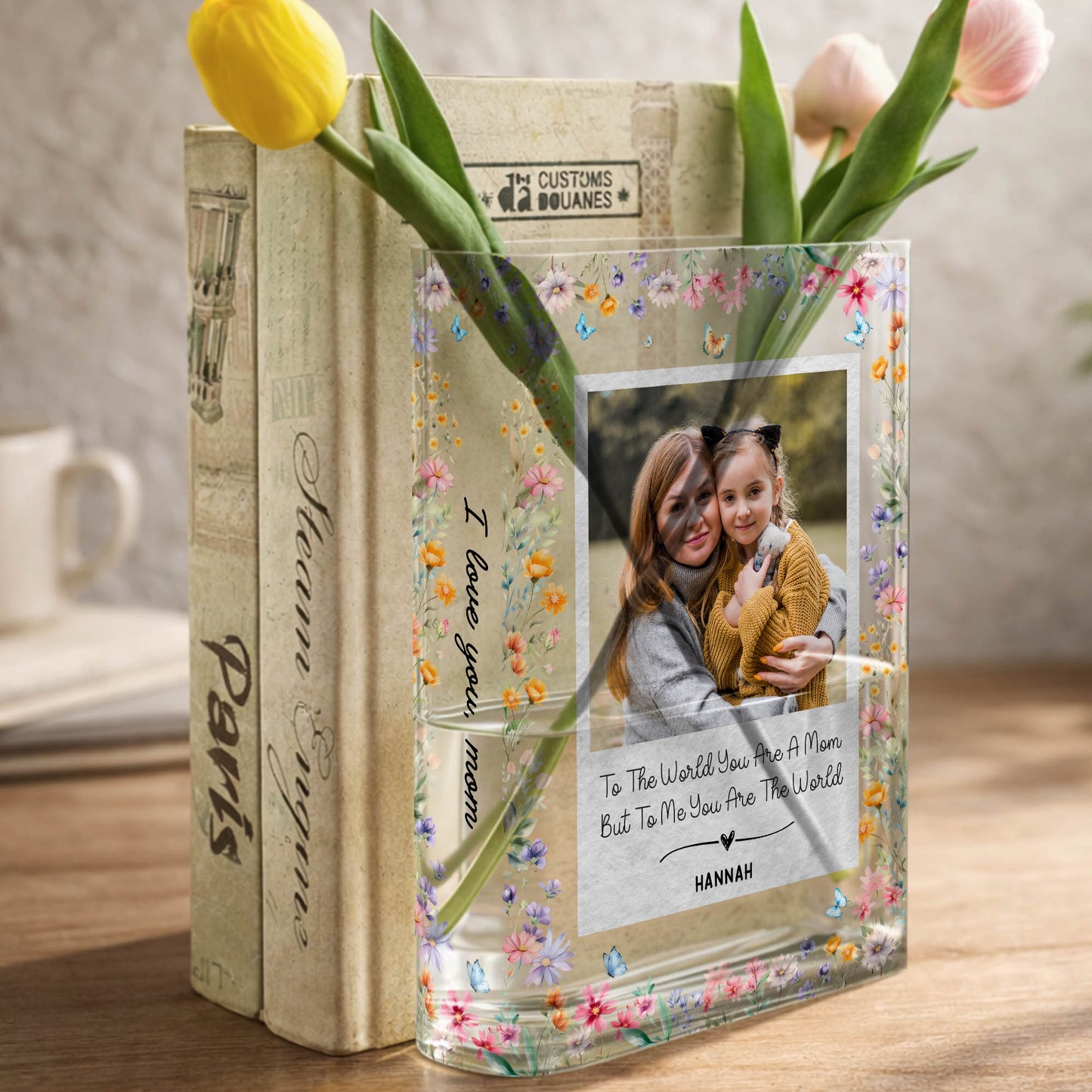 To The World You Are A Mom Flowers Butterfly Heart