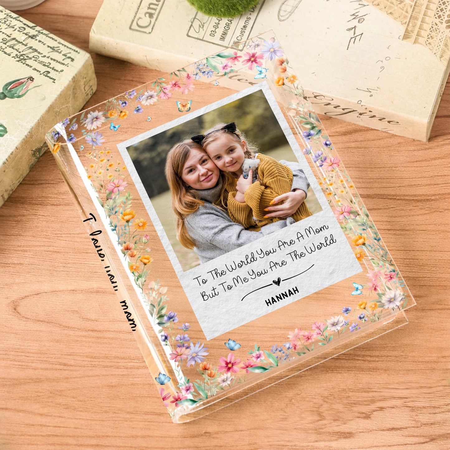 To The World You Are A Mom Flowers Butterfly Heart