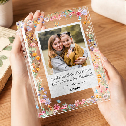 To The World You Are A Mom Flowers Butterfly Heart