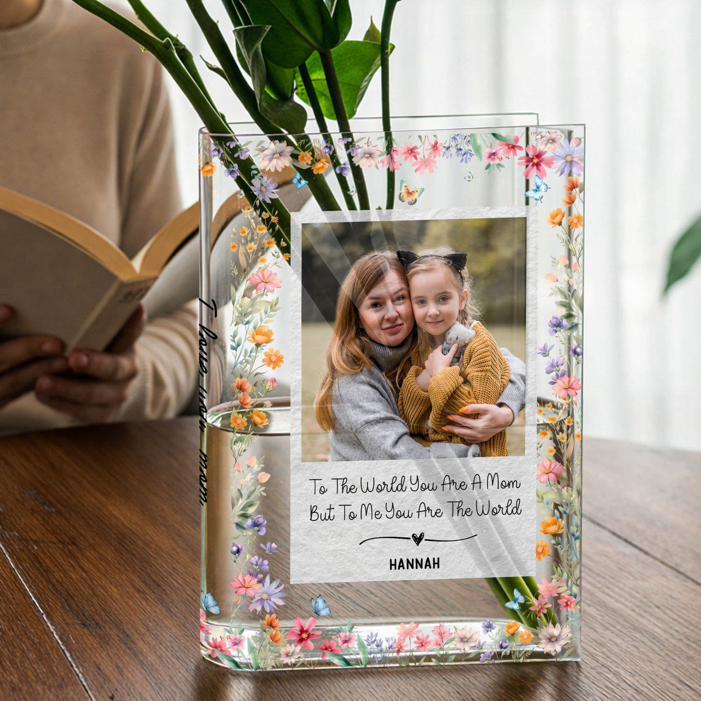 To The World You Are A Mom Flowers Butterfly Heart