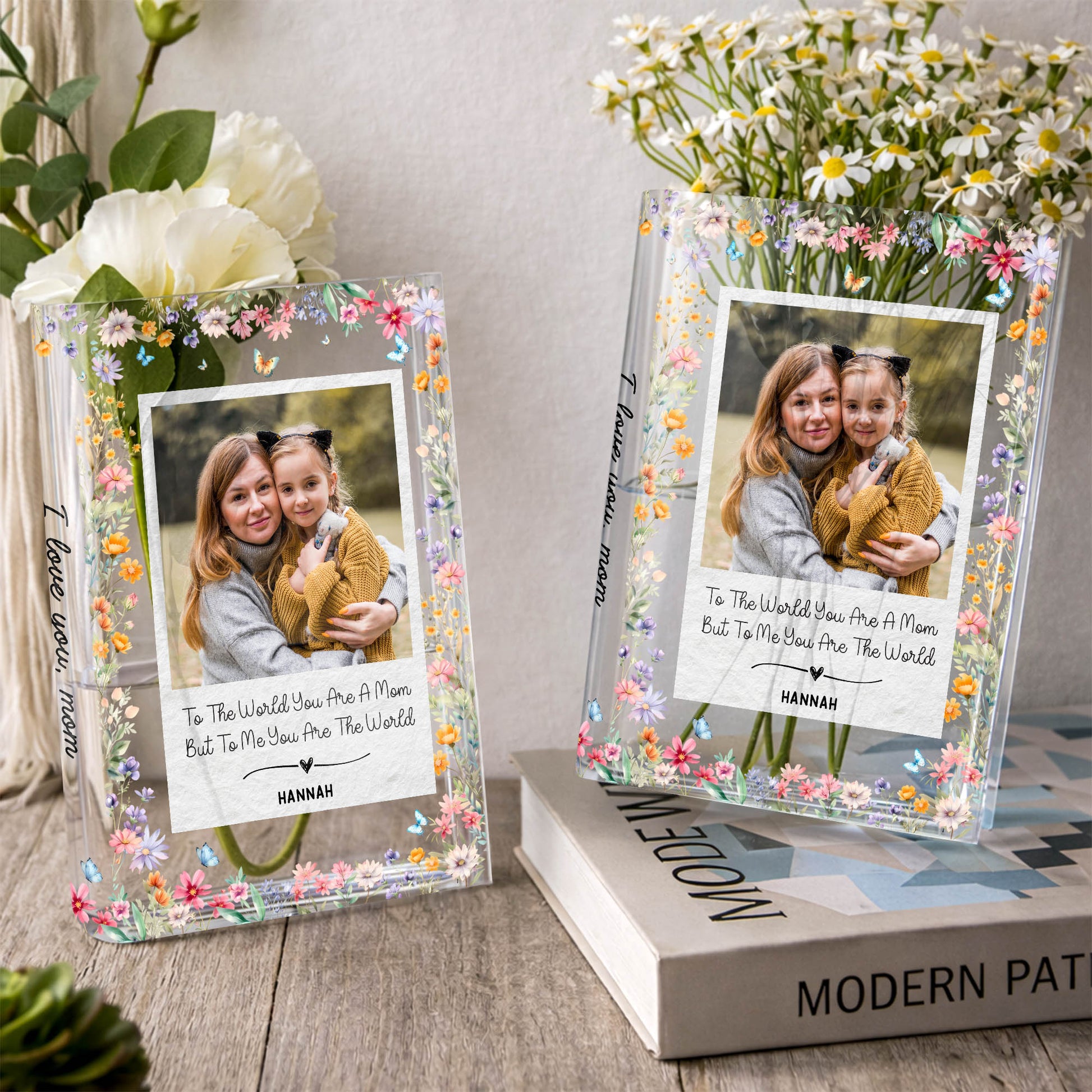 To The World You Are A Mom Flowers Butterfly Heart