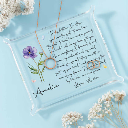 To My Mother In Law Purple Flower Heartfelt Poem