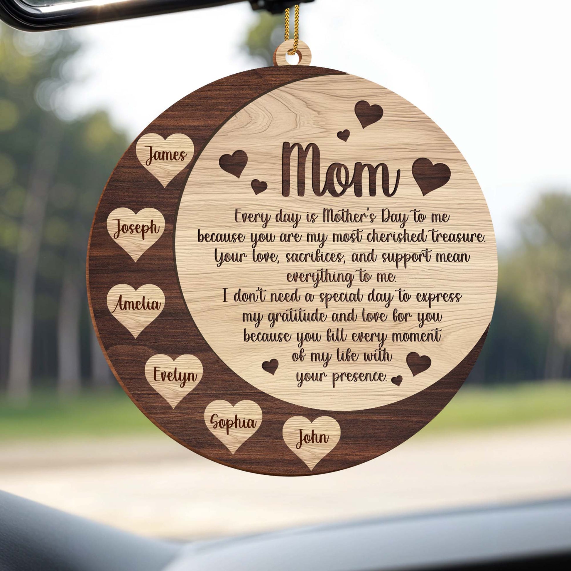 Cherished Treasures, Hearts and Wooden Texture