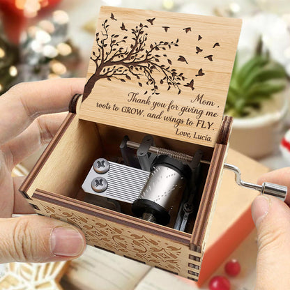 Roots To Grow And Wings To Fly Tree Design