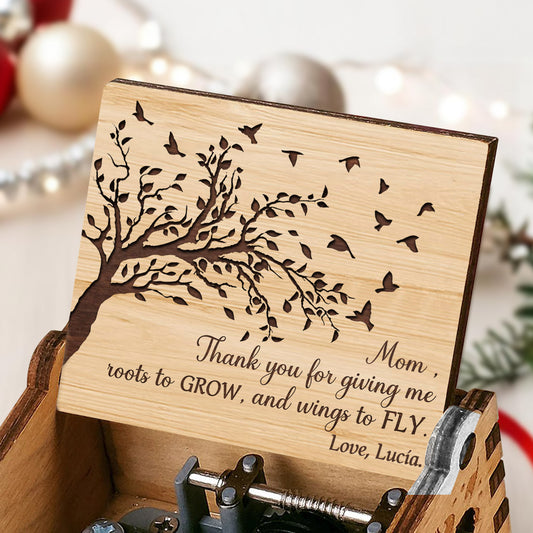 Roots To Grow And Wings To Fly Tree Design