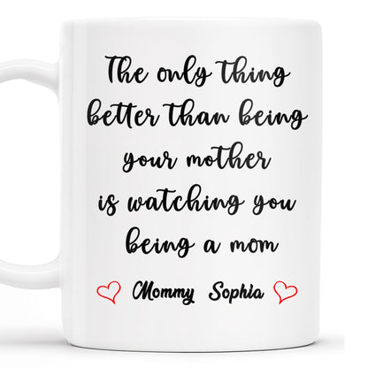 Watching You Being A Mom Heartfelt Quote Mug