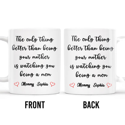 Watching You Being A Mom Heartfelt Quote Mug