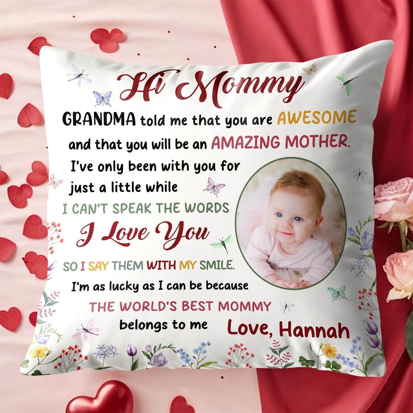 Awesome Mommy Loving Words With Flowers And Butterflies