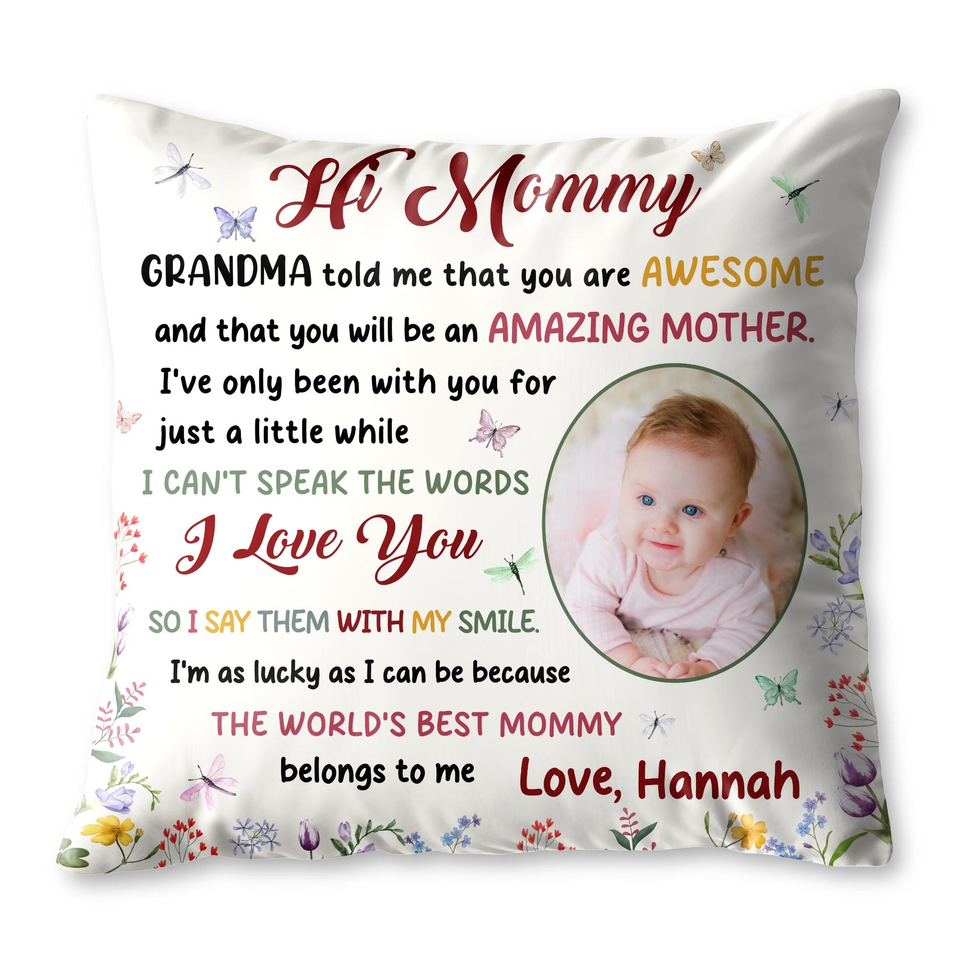 Awesome Mommy Loving Words With Flowers And Butterflies