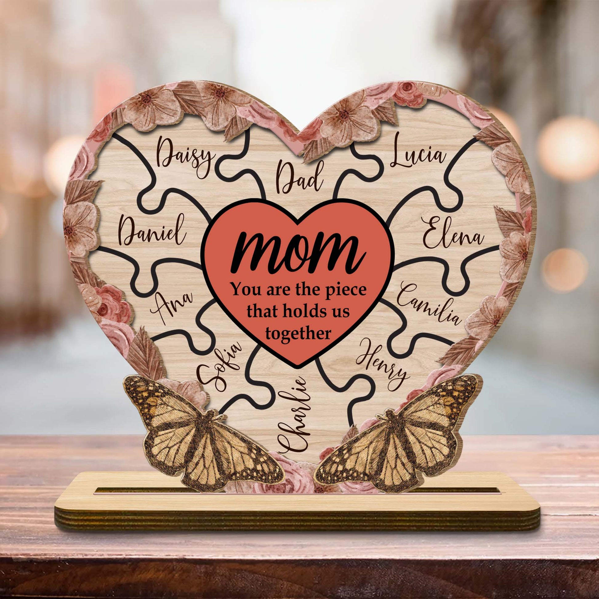 MOM You Are The Piece That Holds Us Together, Heart Puzzle