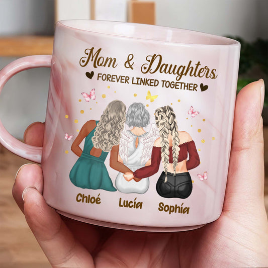 Mom & Daughters Forever Linked Together With Hearts and Stars