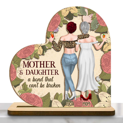 Mother & Daughter Bond With Roses And Wine Glasses