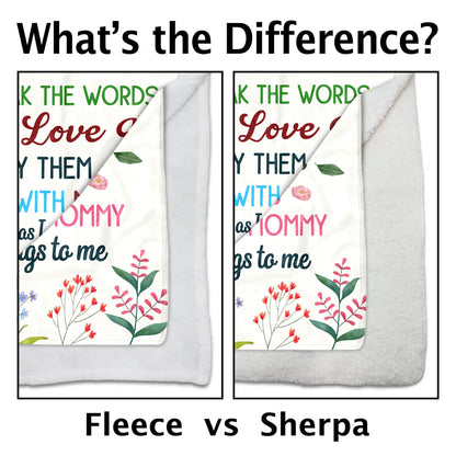 Hi Mommy Grandma, You Are Awesome, Elephant and Flowers Blanket