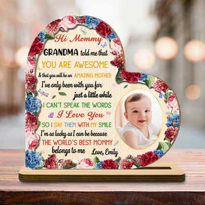 Hi Mommy, You Are Awesome, Flowers, Baby Photo