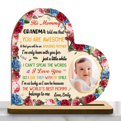 Hi Mommy, You Are Awesome, Flowers, Baby Photo
