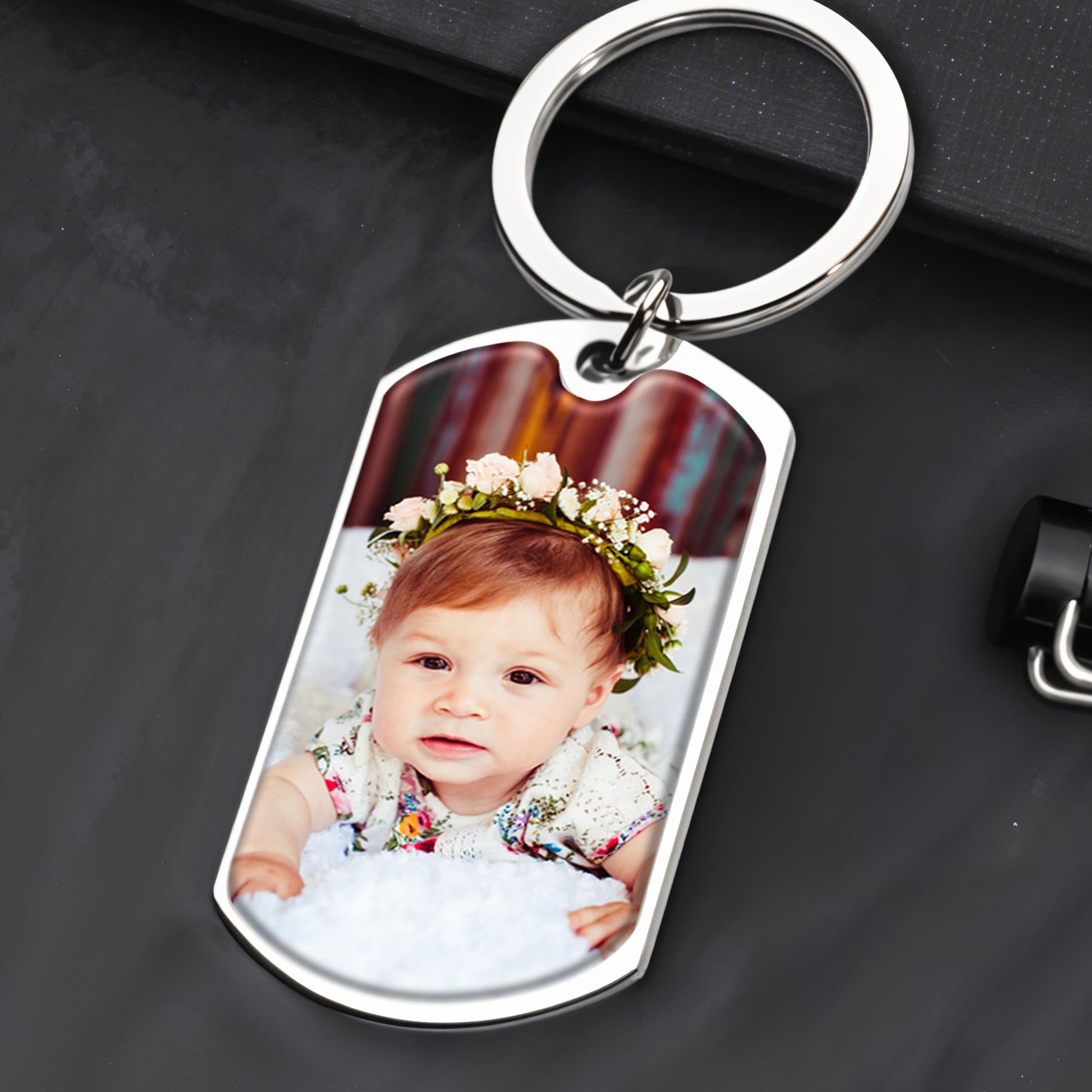 Drive Safe Mommy I Need You Here With Me, Flowers and Baby Photo