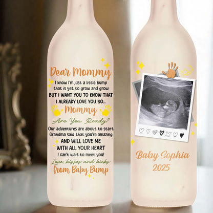 Dear Mommy, I Love You So, Ultrasound Image And Heart Symbols
