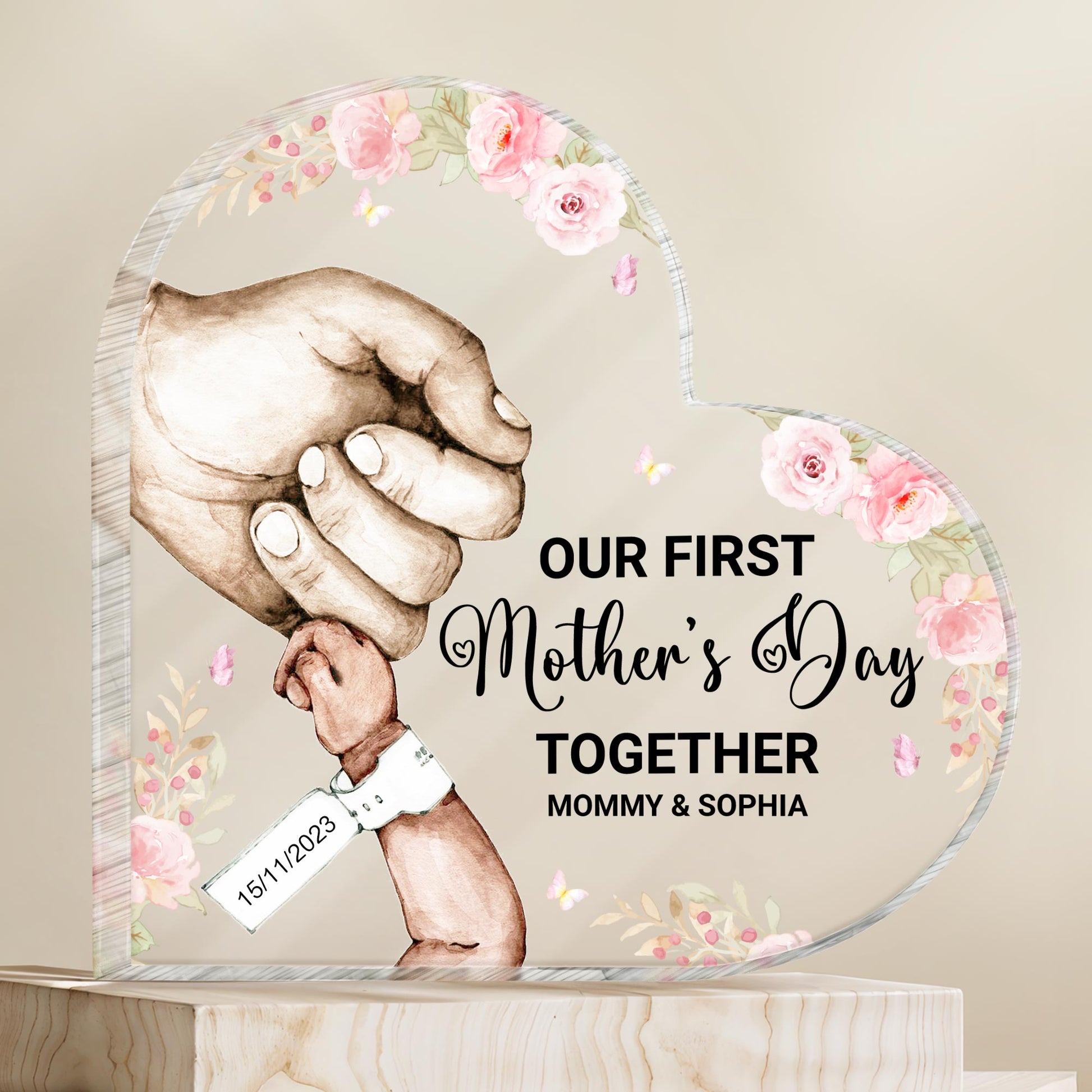 Our First Mother's Day Together, Grasping Hands and Flowers