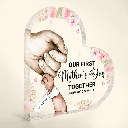 Our First Mother's Day Together, Grasping Hands and Flowers