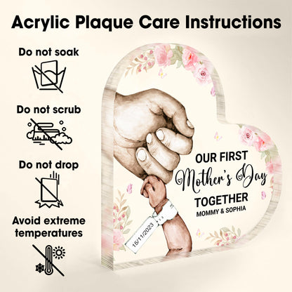 Our First Mother's Day Together, Grasping Hands and Flowers