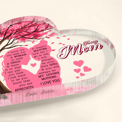 I Know It's Not Easy For A Woman To Raise A Child, Tree and Hearts Design